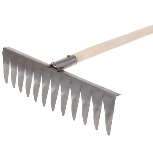 Грабли витые 12 зубьев нержавеющая сталь d30мм с черенком 1 сорт