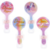 Расческа массажная круглая "Коллекция ИМАНИ - ТВОИ МЕЧТЫ", микс 4 дизайна, 22*10см (PVC подвес)