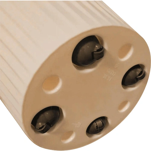 Горшок для цветов пластиковый 15,8л d-32см Sand c дренажной вставкой, на колесиках молочный шоколад_2