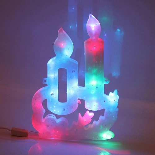 Фигура светодиодная 30 см,Свечи мультицвет_6