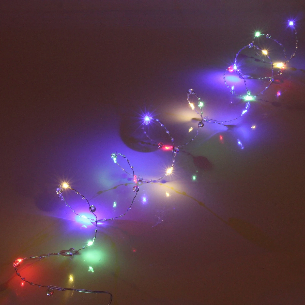 Гирлянда для дома НИТЬ "Льдинка" 10 м 100 ламп LED, 8 реж,IP-20, Мультицвет