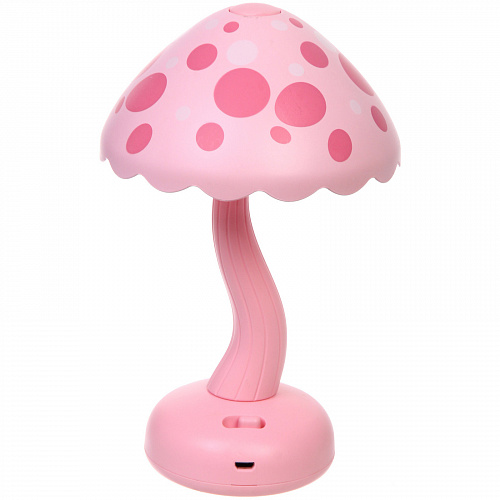 Настольная лампа "Sweet - Гриб" LED 13,2*19,5 см, USB 3w 3.7v, Розовый
