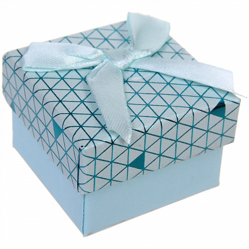 Коробка подарочная "Абстракция" 5*5*3,5 см, Голубой