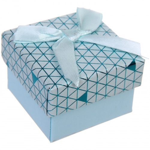 Коробка подарочная "Абстракция" 5*5*3,5 см, Голубой