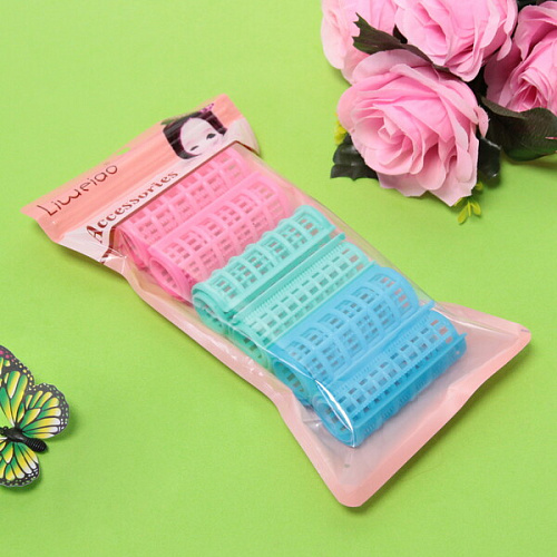 Бигуди в наборе 6шт с зажимом Hair Style, цвет микс, 7см, d-2,5см_3