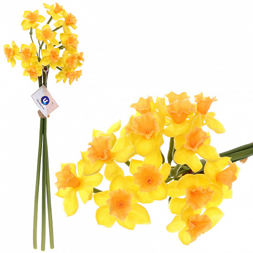 Цветок искусственный "Natur" 50см Нарциссы желтые