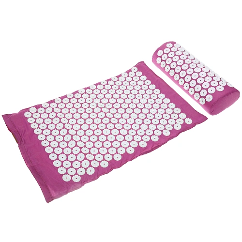 Акупунктурный набор (коврик игольчатый 64х40х2 см и валик 37х15х10 см в сумочке), розовый_3