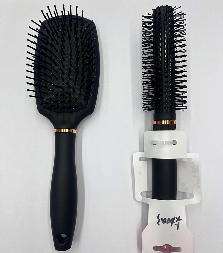 Расческа массажная брашинг  "СЕКРЕТ ТВОЕЙ КРАСОТЫ", цвет черный, матовое покрытие, 4*22см