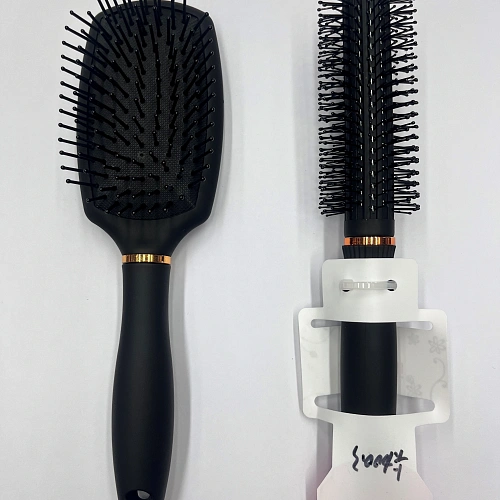 Расческа массажная брашинг  "СЕКРЕТ ТВОЕЙ КРАСОТЫ", цвет черный, матовое покрытие, 4*22см