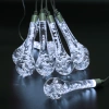 Гирлянда для улицы БАХРОМА "Ледяная капля" ш3,5* в0,6/0,8 м (8 насадок h-18 см), прозр. пров, пост.свечение,IP-65, 220v, Белый