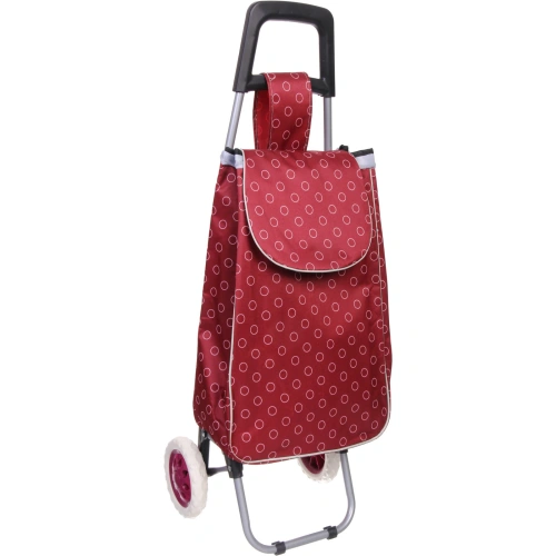 Тележка хозяйственная с сумкой (92*33*27см, колеса 16см,грузоподъемность до 30 кг.) бордо DC308AG3