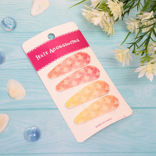 Зажимы для волос Collection School, принт русалка, 5,21,7см_3