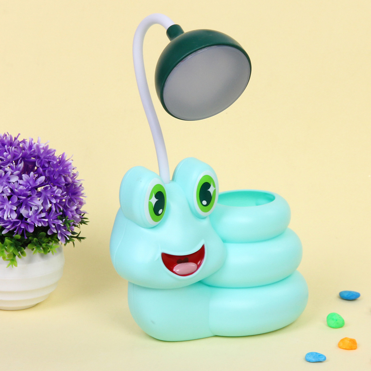Настольная лампа "Sweet - Улиточка" 30*12*7 см LED с подстаканником, USB 0.6-3W, Зеленый