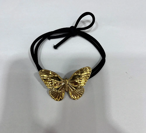 Резинка для волос в наборе 2шт "DesignPRO", цвет черный / золото , 3,5*2,5см