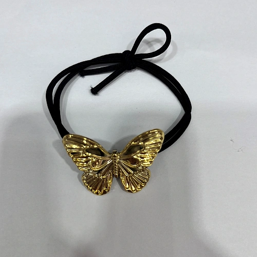 Резинка для волос в наборе 2шт "DesignPRO", цвет черный / золото , 3,5*2,5см