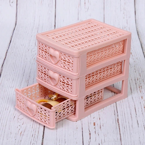 Комод малый ПАЛЕРМО, цвет пудровая роза, 3 отделения, 13911,5см_3