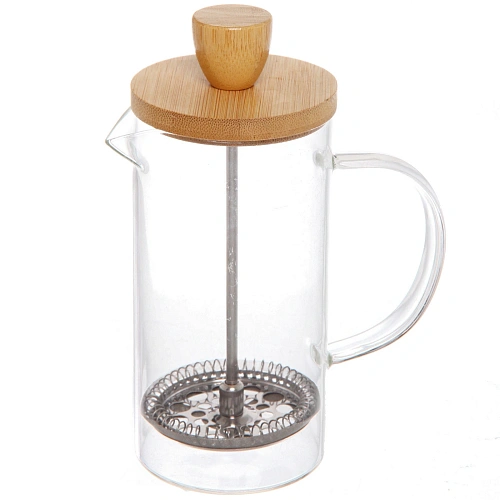 Френч-пресс 350мл "Хай-Тек" с бамбуковой крышкой