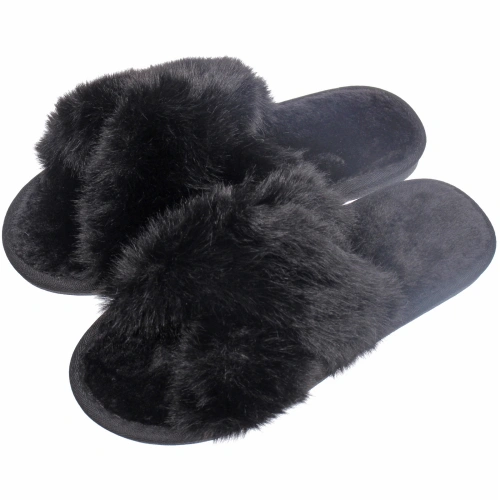 Тапочки женские домашние "TWIN", цвет чёрный, р-р 38-39