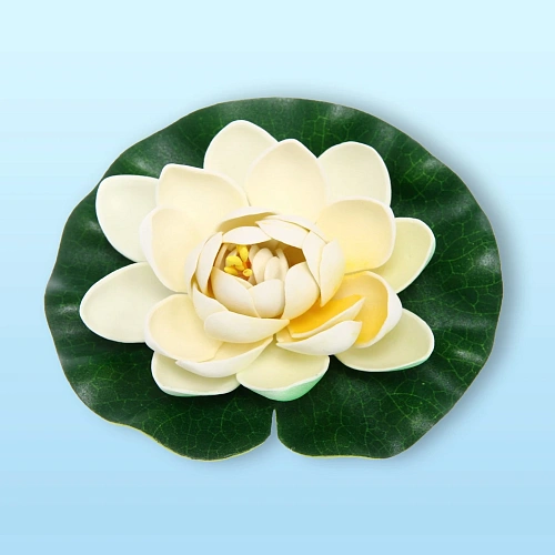 Растение водоплавающее Кувшинка Розитта d-13см белая_5