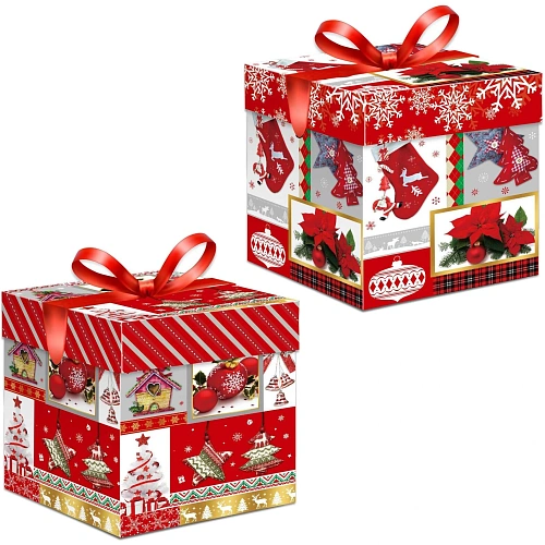 Коробка подарочная "Коробка чудес" 30*30*30 см, Red