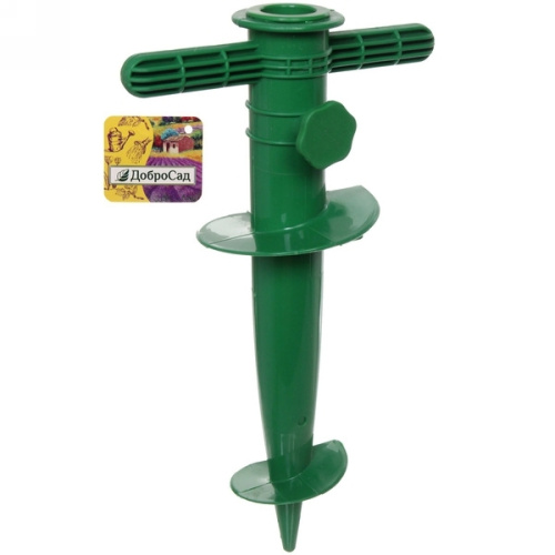 Бур-подставка для пляжного зонта 31см "От Винта!" пластик, цвет зеленый ДоброСад