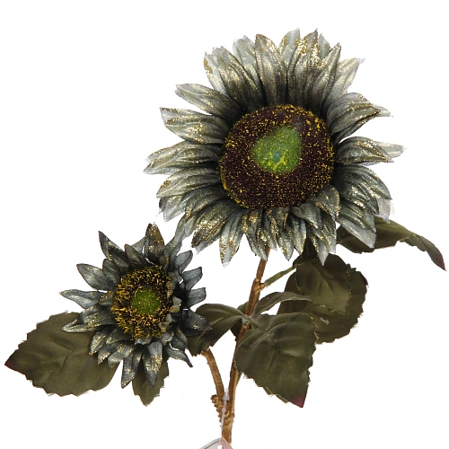 Искусственные цветы FLOWERS GLAMOUR 63см Подсолнухи 2 цветка зеленые_7