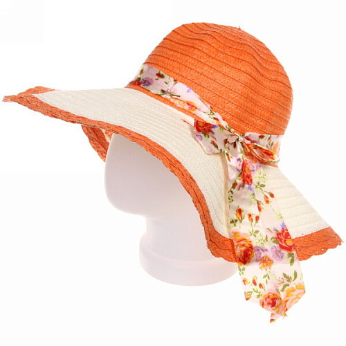 Шляпа женская с широкими полями TiraMiSu- Аврора, микс 3 цвета , р58, ширина полей 12 см_15