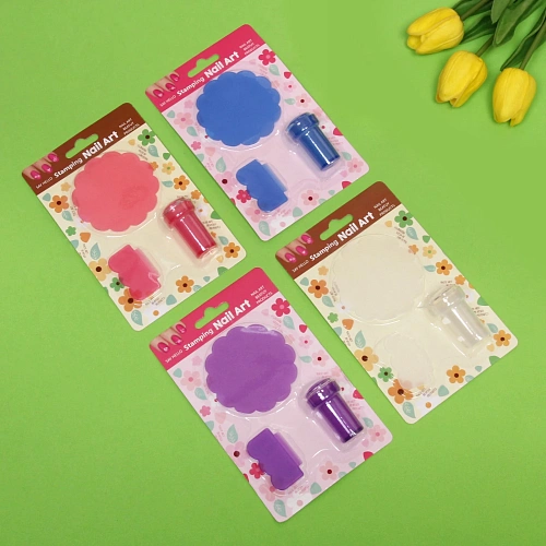 Набор для дизайна ногтей - стемпинг VivA Manicur, пластина ажурная, микс 4 цвета, 1711см_3