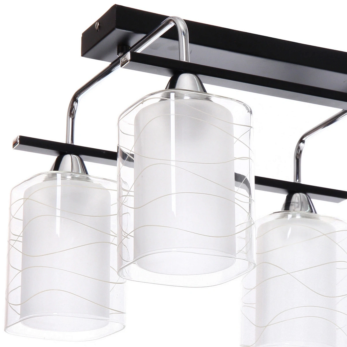 Люстра 4*40Вт Е27 40*38*30см черный хром 3-M126/4A