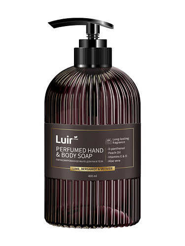 Мыло жидкое для рук и тела парфюмир. LUIR Lime Bergamot&Vetiver 400 мл