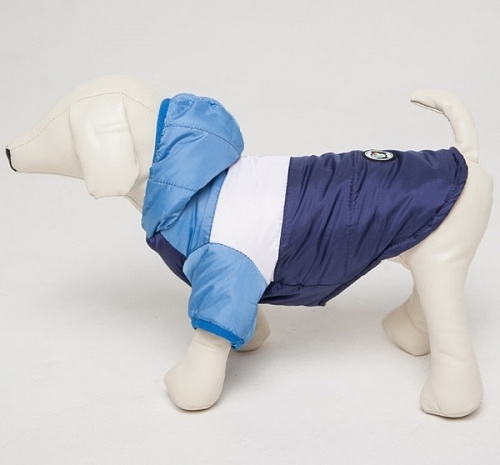 Куртка для собак мелких пород "TEPLO", на синтепоне, синий / голубой, размер L (45*34*29)