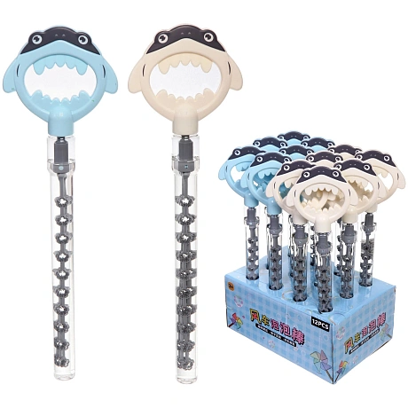 Мыльные пузыри "Акула" 43 см, 80 мл, 100 мл, 5 генераторов для пузырей