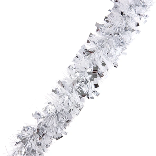 Мишура "Блеск" 2 м 9 см, Серебро/Белый