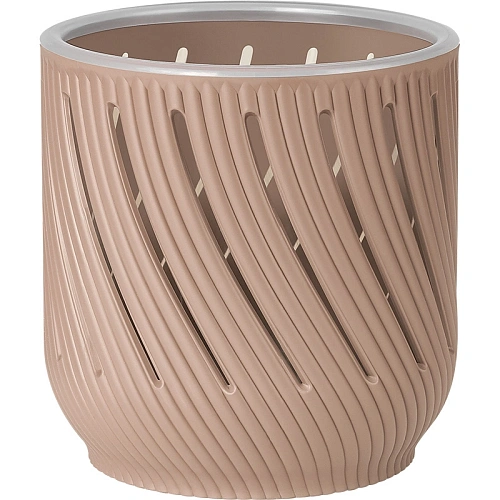 Кашпо для цветов пластиковое 2л d-14,5см "Fleurs" Фраппе