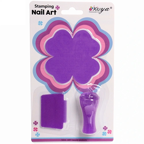 Набор для дизайна ногтей - стемпинг VivA Manicur, пластина цветок, микс 4 цвета, 1911см_10