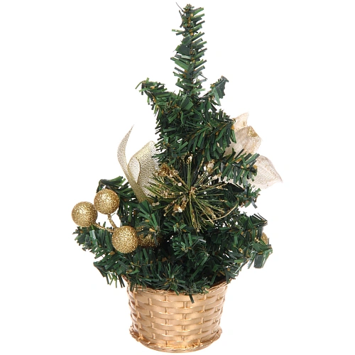 Елка декоративная Сказочный блеск 20 см, Золото_3