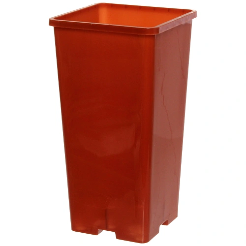 Горшок для рассады пластиковый 2л, 11*11*21,5 см терракотовый