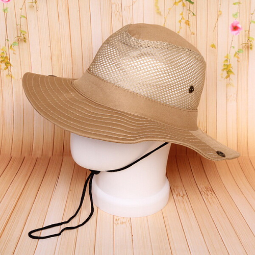 Шляпа мужская с клепками и сеткой Cowboy, микс 6 цветов, 58р, ширина полей 7,5см_27