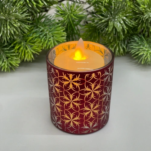 Подсвечник "Фантазия" 7*7,8 см, Красный