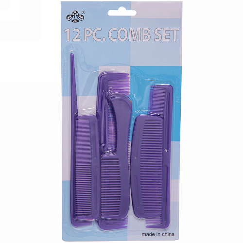 Расчески в наборе на блистере 12 шт, цвет микс_7