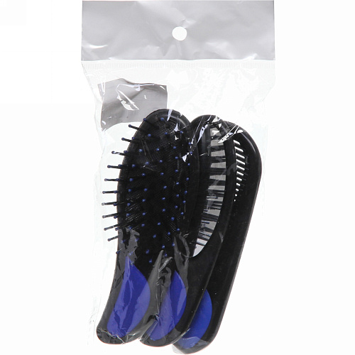 Расчески в наборе 3шт Мини, цвет черный, упаковка пакет_12