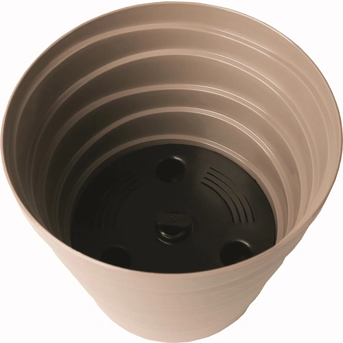 Кашпо для цветов пластиковое 0,9л d-13,2см Бархан Мокачино_3