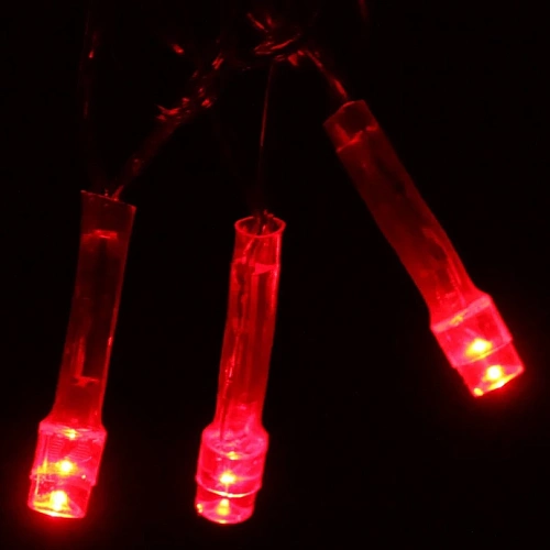 Гирлянда для дома  9,5м 100 ламп LED прозрачпров Красный (можно соединять)_23