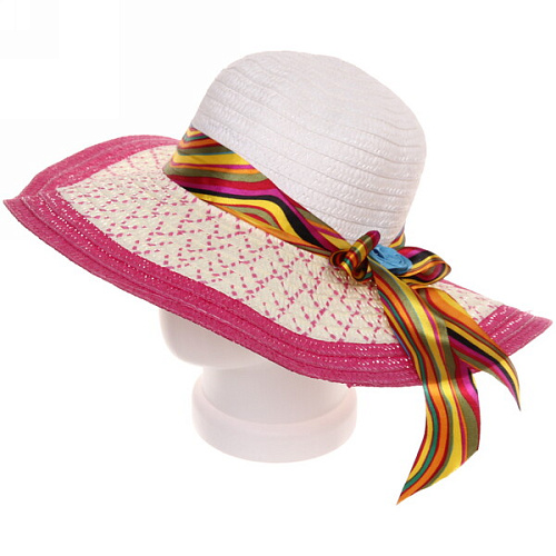 Шляпа женская с широкими полями TiraMiSu- Ассоль, микс 6 цветов, р58, ширина полей 10 см_22