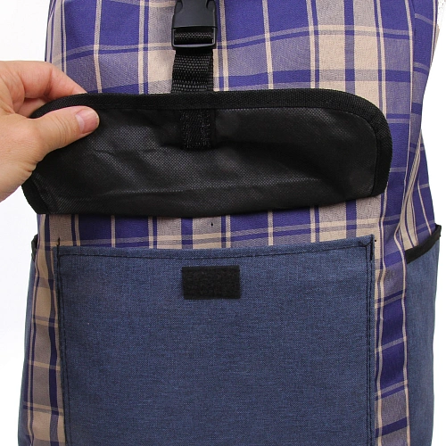 Тележка хозяйственная с сумкой (1004035см, колеса 21см,грузоподъемность до50 кг)  синяя SYD100B-1_15