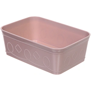 Контейнер для хранения "Пинто ФЛО", цвет пудровая роза, 22*15*7,5см