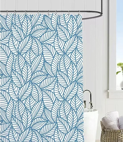 Штора для ванной EVA 180*180 "Селфи" Флориан синяя 1725-3